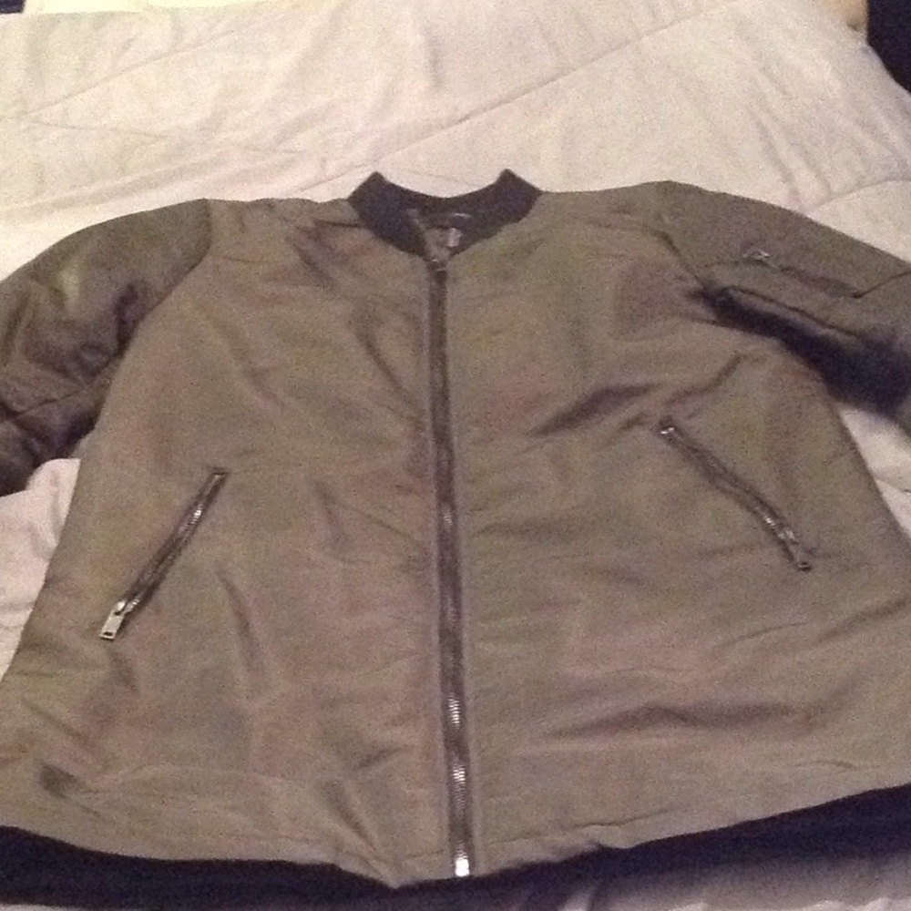 Forever 21 Olive color padded mid length coat